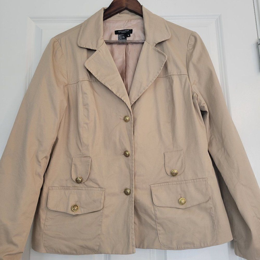Sandro Jacket Women's Size M , 97% cotton 3%elastane.‎